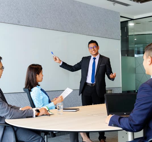 Presentation session in a KWAP meeting room